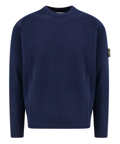 Stone Island Sweater In Blue