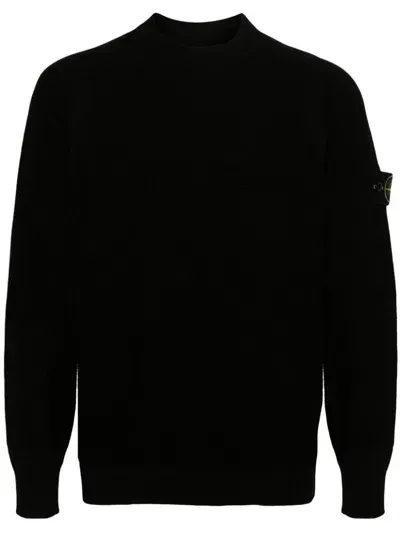 Stone Island Ghost Crewneck In Black