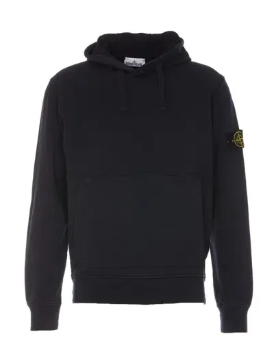 Stone Island Sweaters Blue In Black