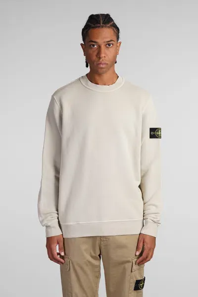 Stone Island Sweatshirt In Beige Cotton