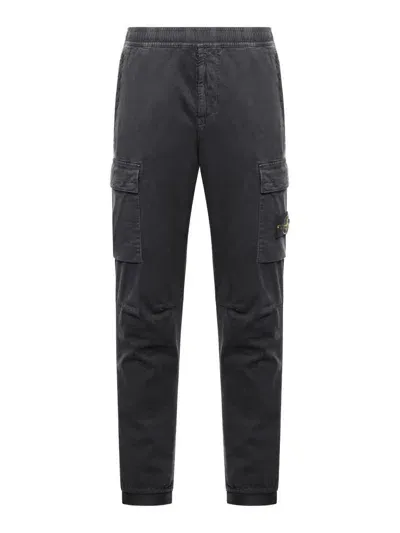 Stone Island Tapered Pants In Black