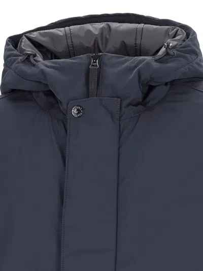 Stone Island Technical Hooded Jacket In Blue