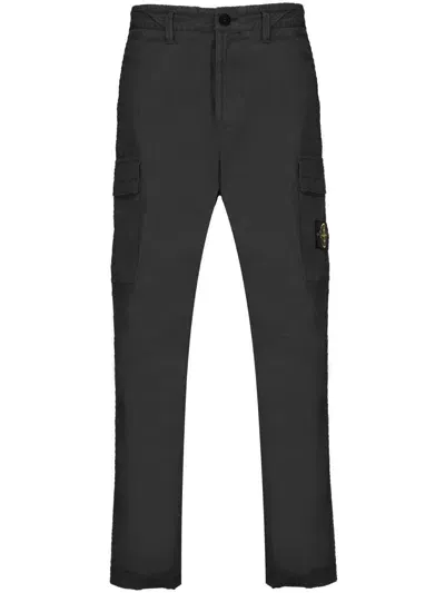 Stone Island Trousers In Black