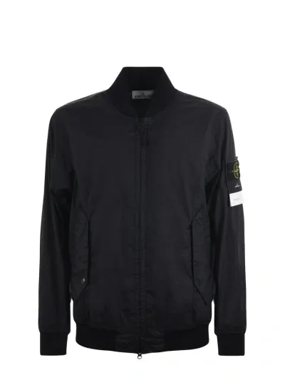 Stone Island Zip In Black