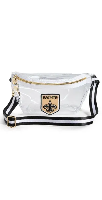 Stoney Clover Lane Clear Fanny Pack With New Orleans Saints Noir And White