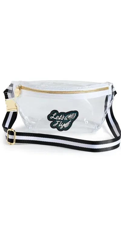 Stoney Clover Lane Philadelphia Eagles Clear Fanny Pack Black/white