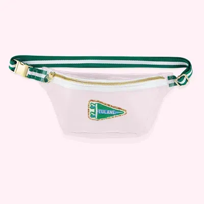 Stoney Clover Lane Tulane University Clear Fanny Pack In Green/white