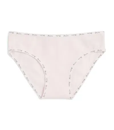 Story Loris Kids' Logo-trim Briefs In Pink