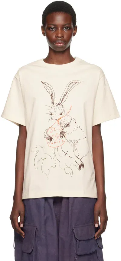 Story Mfg. Beige Rabbit Edition Grateful T-shirt In Story X Rabbit