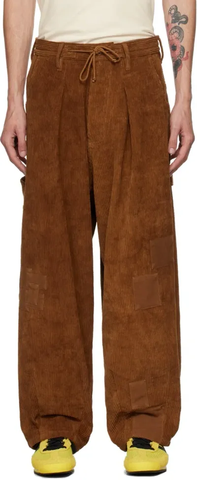 Story Mfg. Brown Lush Carpenter Trousers In Brown Scarecrow Cord