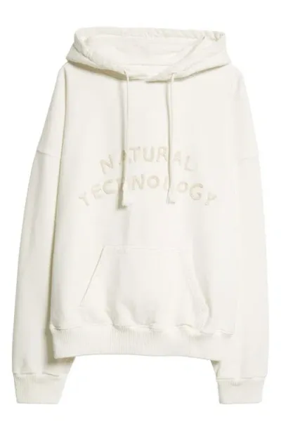 Story Mfg. Geo Organic Cotton Hoodie In Ecru