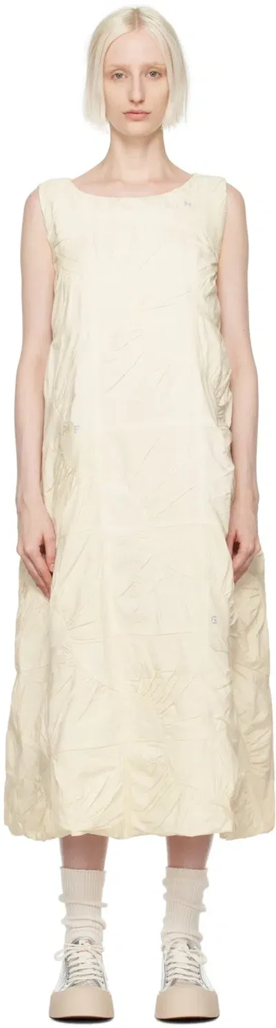 Story Mfg. Off-white Bunny Midi Dress In Ecru Wandering Pw