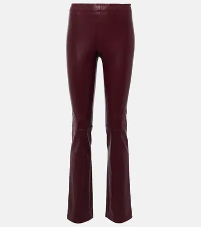 Stouls Jp Suede Slim Pants In Red