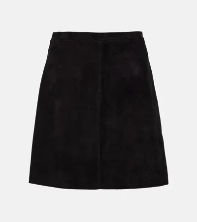 Stouls Lucie Suede Miniskirt In Black