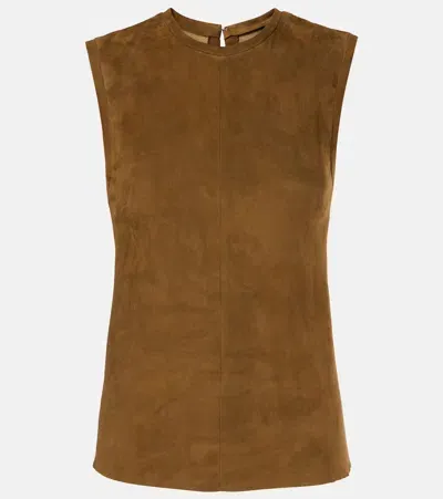 Stouls Miuccia Suede Top In Brown