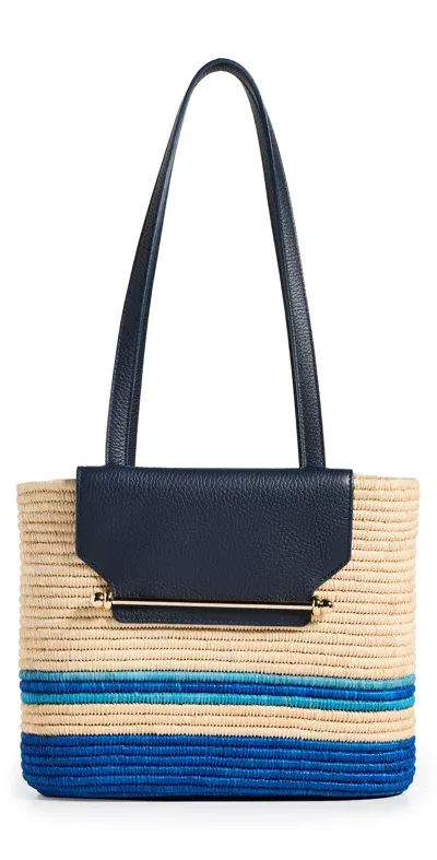 Strathberry Basket Tote Navy/blue Multi