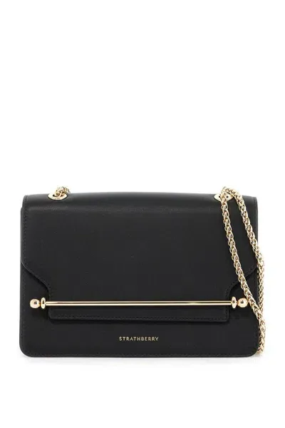 Strathberry East/west Shoulder Bag In Black