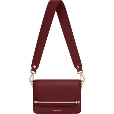 Strathberry East West Mini Multi Strap Oxblood Crossbody