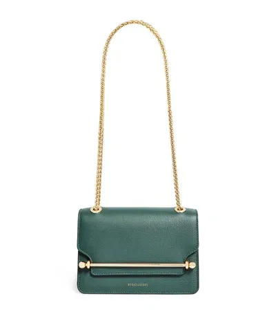 Strathberry Mini Leather East West Shoulder Bag In Green