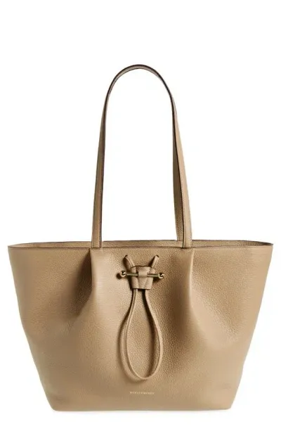 Strathberry Osette Leather Shopper In Mushroom