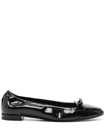 Stuart Weitzman 15mm Patent Leather Ballerina Shoes In Black