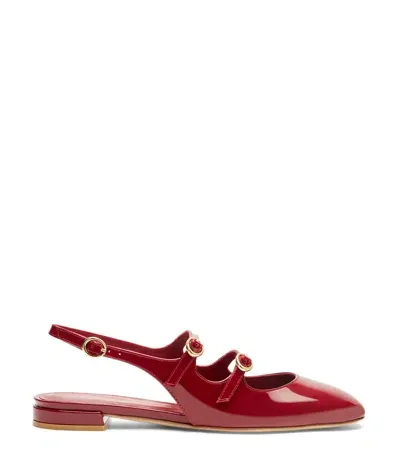 Stuart Weitzman , Benni Mj Slingback, Flats And Loafers, Chile, Patent In Red