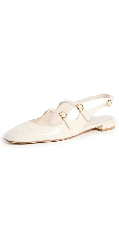 Stuart Weitzman Benni Mj Slingback Flats Seashell In Light Gold