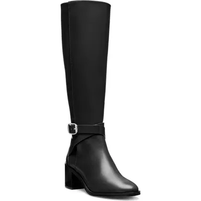 Stuart Weitzman Esme Belted Zip Boot In Black