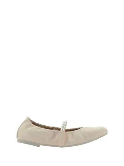 Stuart Weitzman Goldie Ballet Flat In Neutral