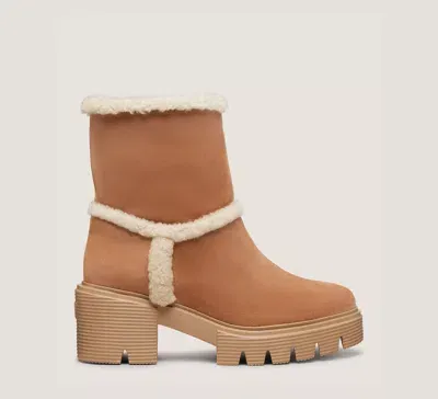 Stuart Weitzman Lennox Bootie In Camel & Cream