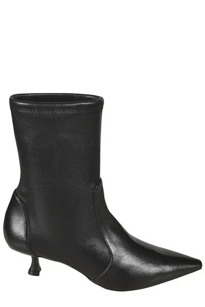 Stuart Weitzman Naomi Ankle Boots In Black