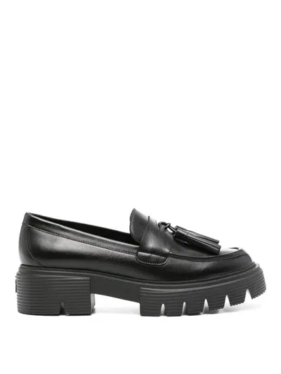 Stuart Weitzman Nolita Tassel-detail Loafers In Black