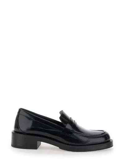 Stuart Weitzman Palmer' Black Slip-on Loafers In Patent Leather Woman