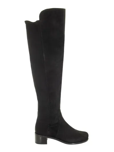 Stuart Weitzman Reserve Suede Over The Knee Boot In Black