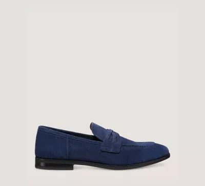 Stuart Weitzman Men's Club Suede Penny Loafers In Blue