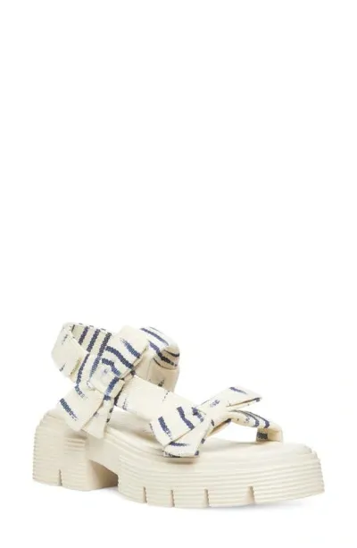 Stuart Weitzman Sofia Nolita Lug Sole Sandal In Natural Indigo