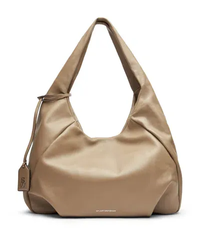 Stuart Weitzman , The Moda Hobo Bag, Bags, Cashmere, Soft Nappa In Brown