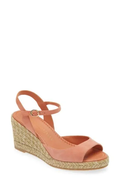 Stuart Weitzman Tia Espadrille Wedge Sandal In Terracotta.