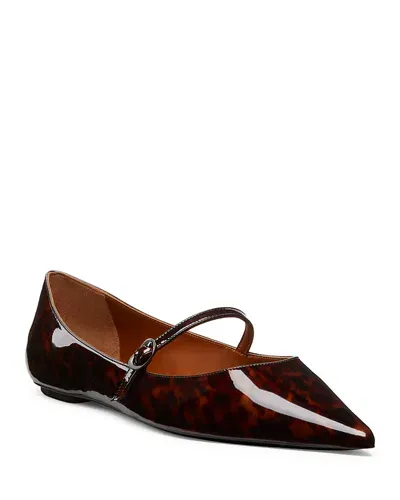 Stuart Weitzman Women's Emilia Mary Jane Flats In Dark Brown