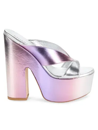 Stuart Weitzman Miami Sohigh Ombre Crisscross Platform Sandals In Pink