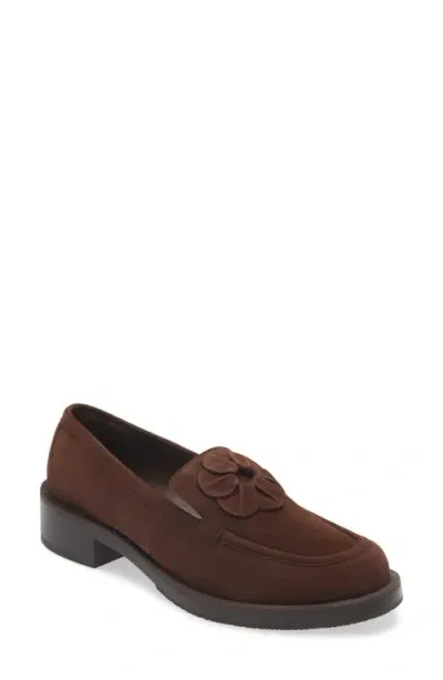 Stuart Weitzman X Sandy Liang Loafer In Walnut Suede