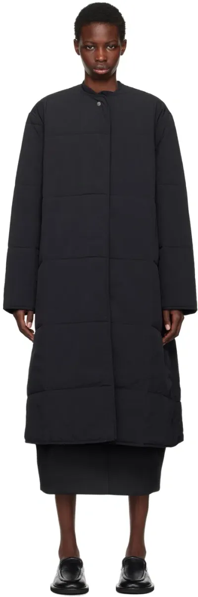 Studio Nicholson Navy Ara Coat In Darkest Navy