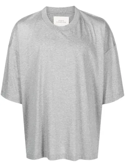 Studio Nicholson Cotton Short-sleeve T-shirt In Grey