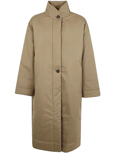 Studio Nicholson Padded Long Coat In Nude & Neutrals