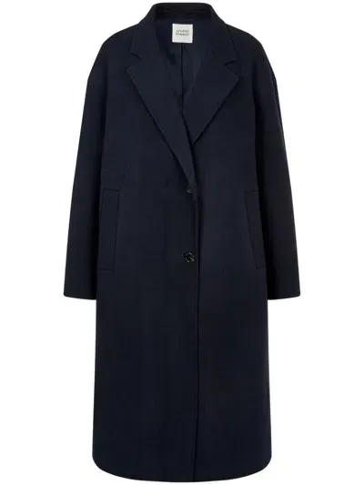 Studio Tomboy Asymmetric Wool Coat In Blue