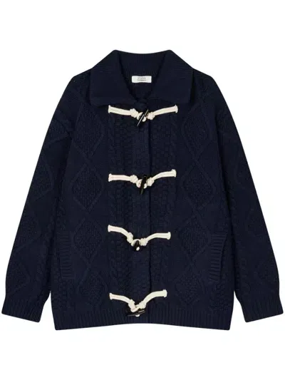 Studio Tomboy Chunky-knit Cardigan In Blue