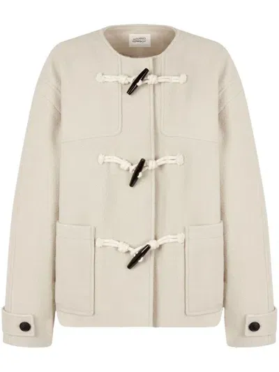 Studio Tomboy Collarless Jacket In Neutrals