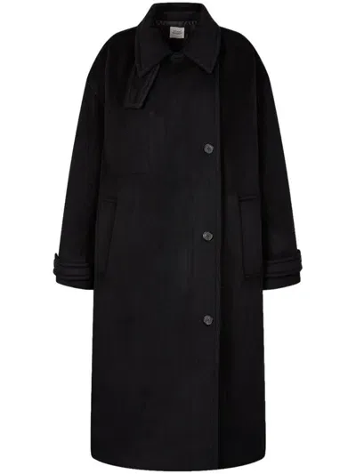 Studio Tomboy Double-breasted Coat In Black