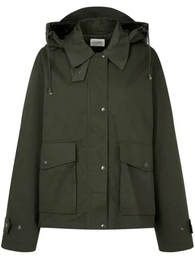 Studio Tomboy Drawstring Hooded Jacket In Green