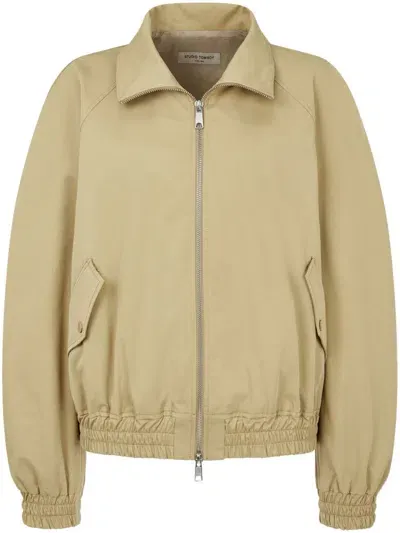 Studio Tomboy High-neck Zip-up Bomber Jacket In Neutrals